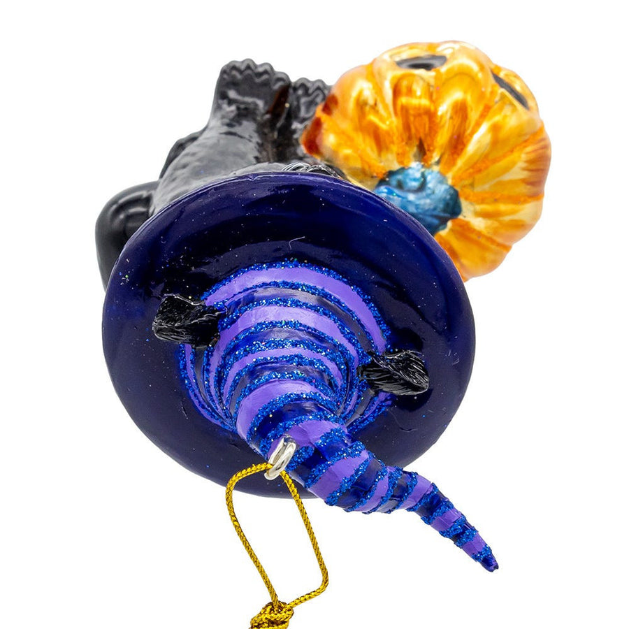 Noble Gems™ Glass Halloween Cat Ornament