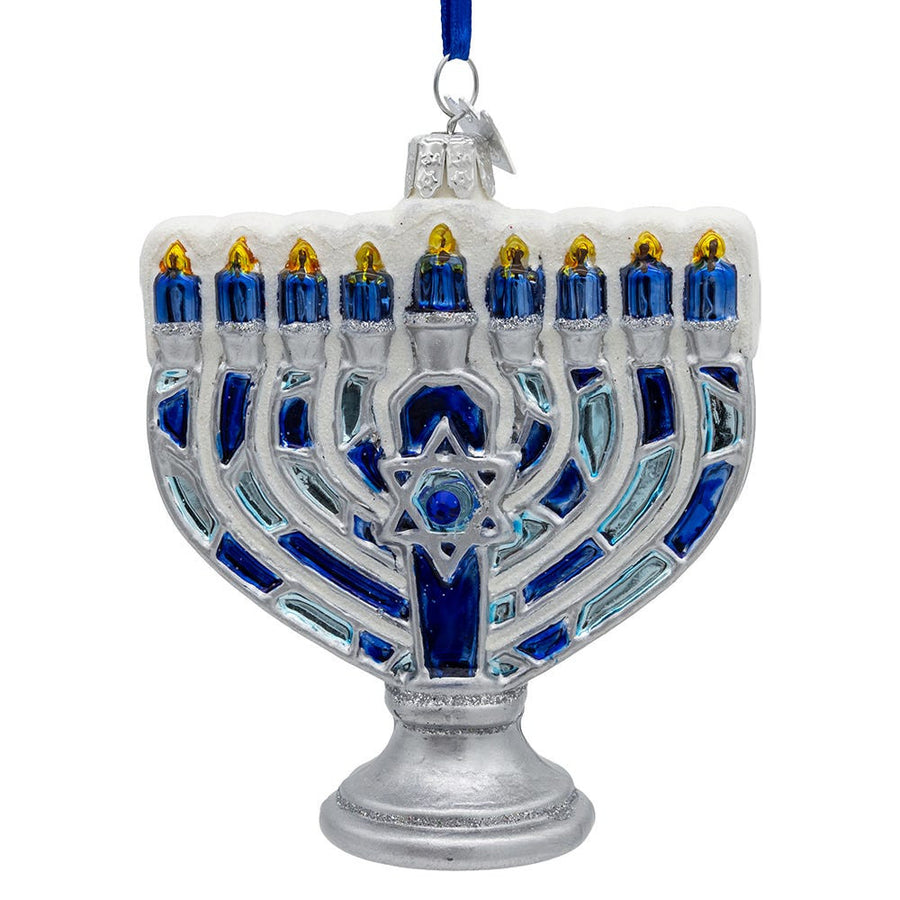 Noble Gems™ Glass Menorah Ornament
