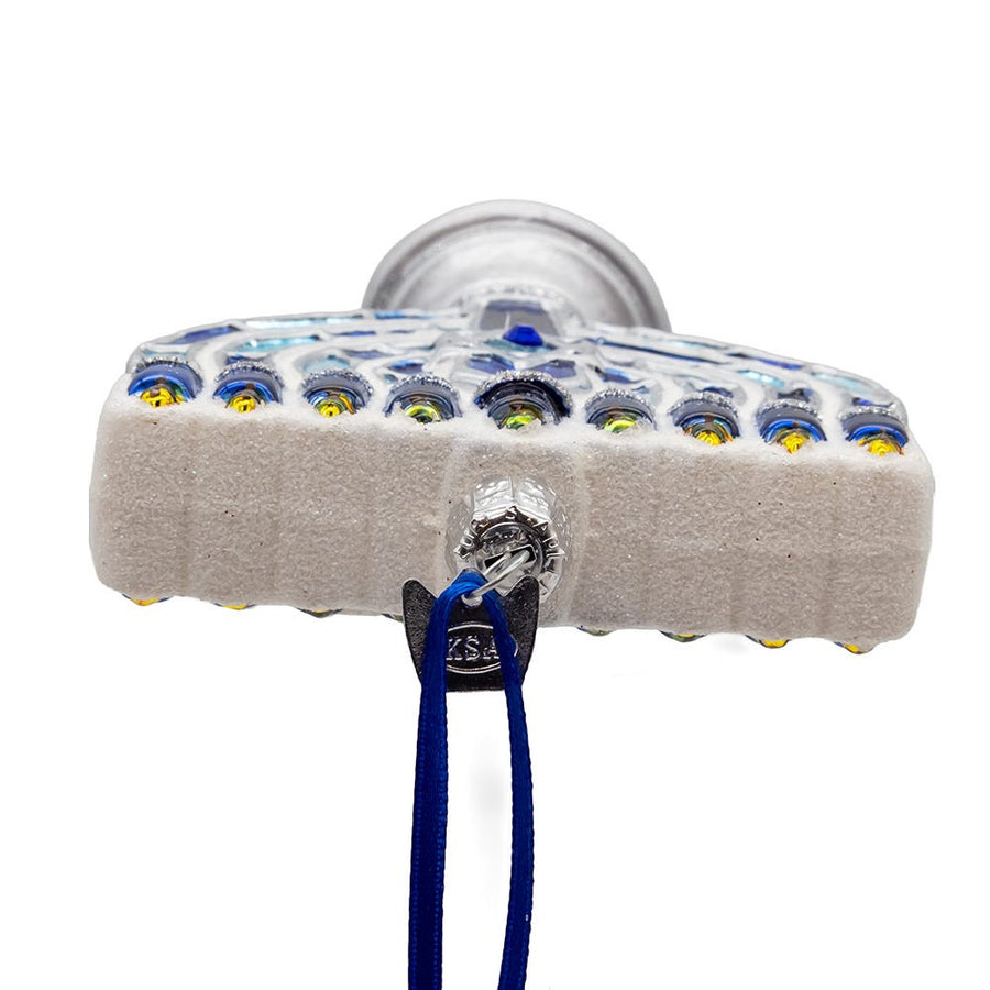 Noble Gems™ Glass Menorah Ornament