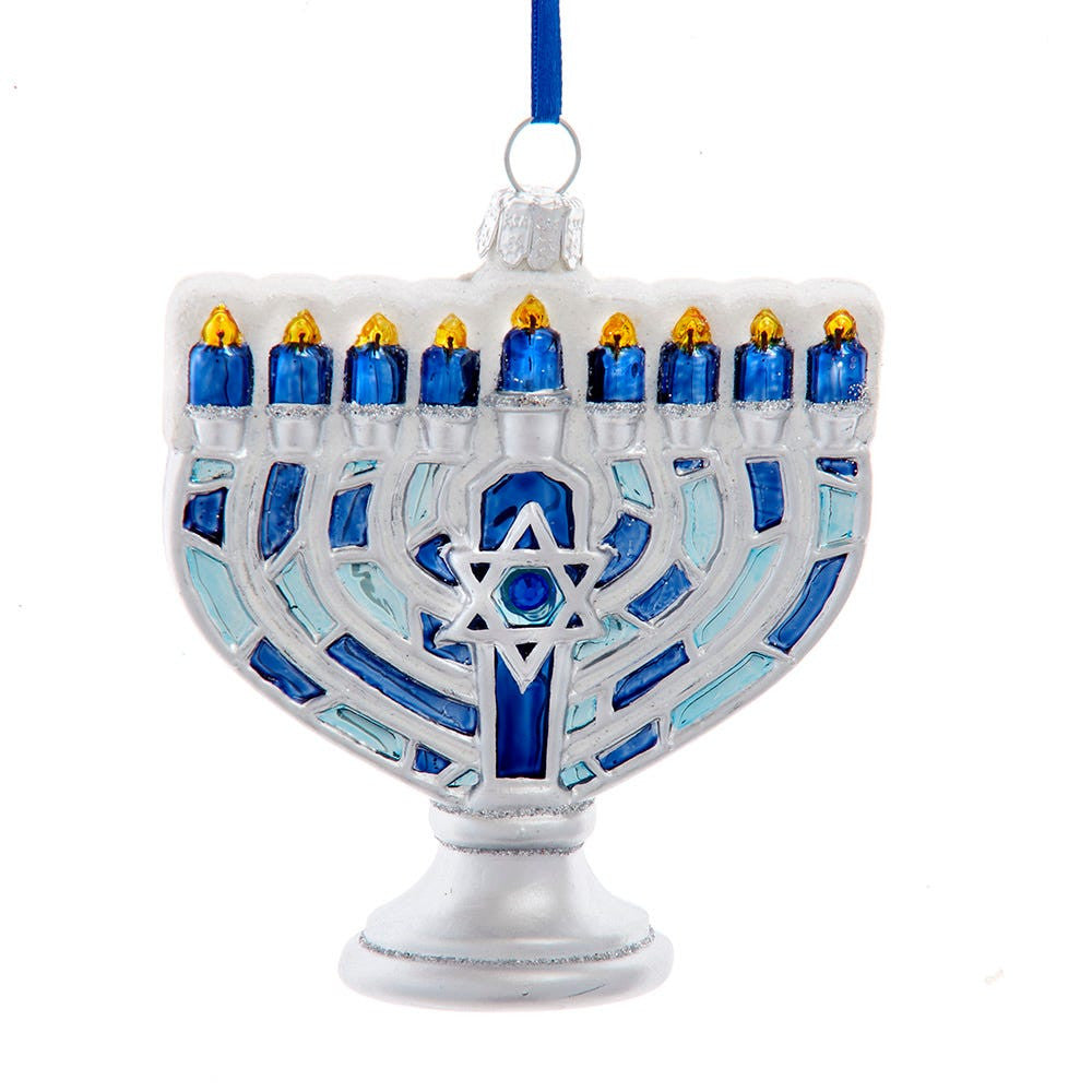 Noble Gems™ Glass Menorah Ornament