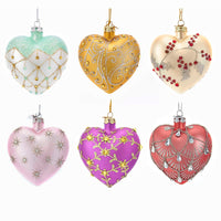 Noble Gems™ Glass Heart Ornaments With Swarovski® Elements, 6 Assorted Ornaments