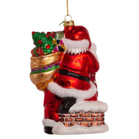 Noble Gems™ Glass Santa With Chimney Ornament With Swarovski® Elements