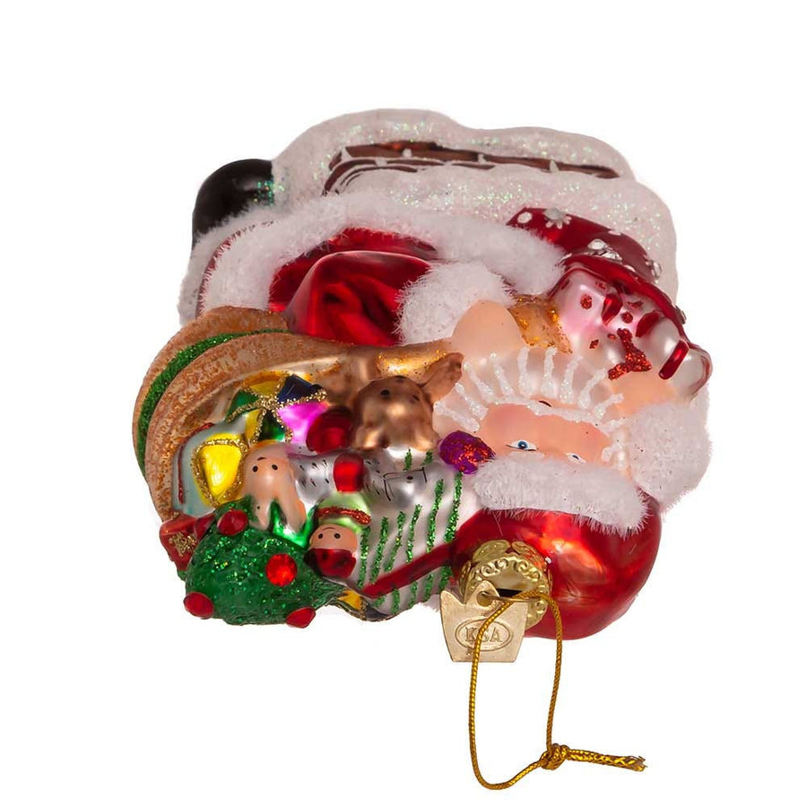 Noble Gems™ Glass Santa With Chimney Ornament With Swarovski® Elements