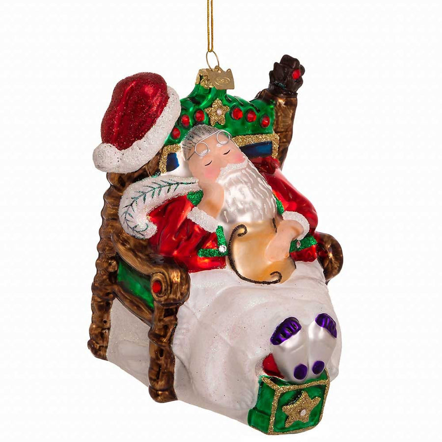 Noble Gems™ Glass Santa With Chair With Swarovski® Elements