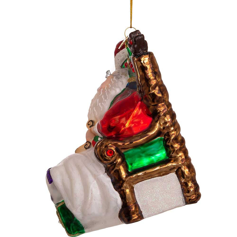 Noble Gems™ Glass Santa With Chair With Swarovski® Elements