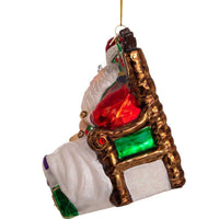 Noble Gems™ Glass Santa With Chair With Swarovski® Elements