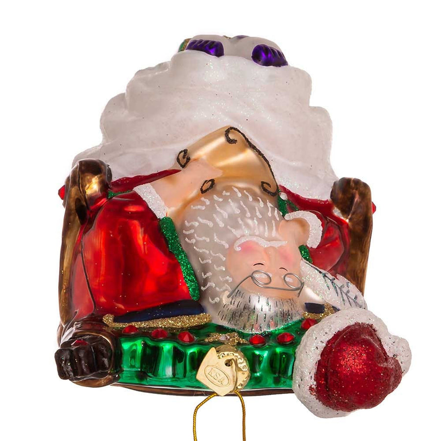 Noble Gems™ Glass Santa With Chair With Swarovski® Elements