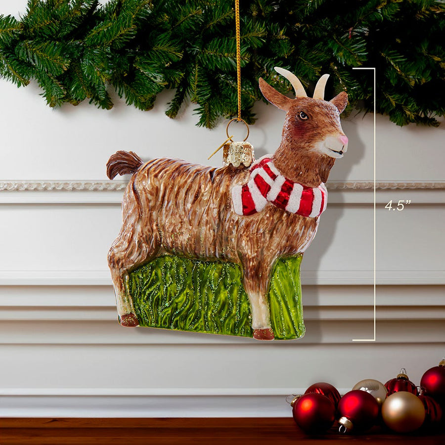 Noble Gems™ Glass Goat Ornament