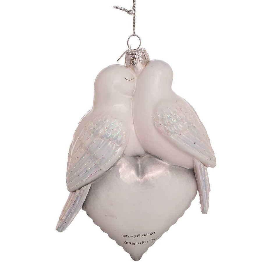 Noble Gems™ Glass "Our First Christmas" Doves Ornament