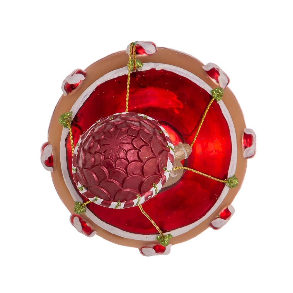 Noble Gems™ Glass Gingerbread Hot Air Balloon Ornament