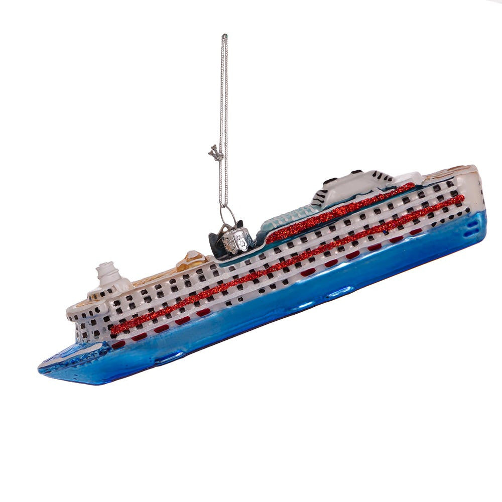 Noble Gems™ Glass Cruise Ship Ornament