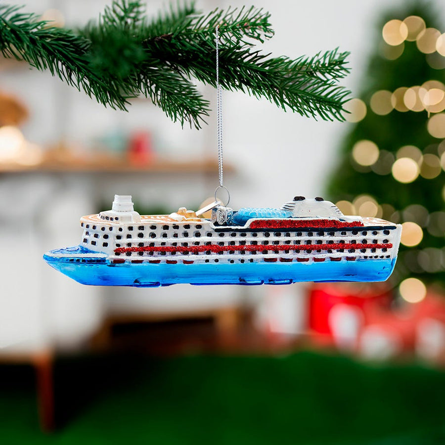 Noble Gems™ Glass Cruise Ship Ornament
