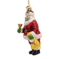 Noble Gems™ Glass Santa With Mask Ornament
