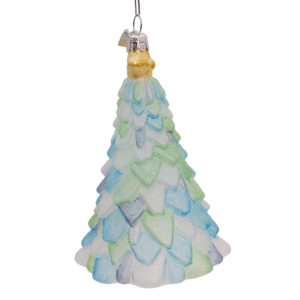 Noble Gems™ Glass Sea Glass Christmas Tree Ornament