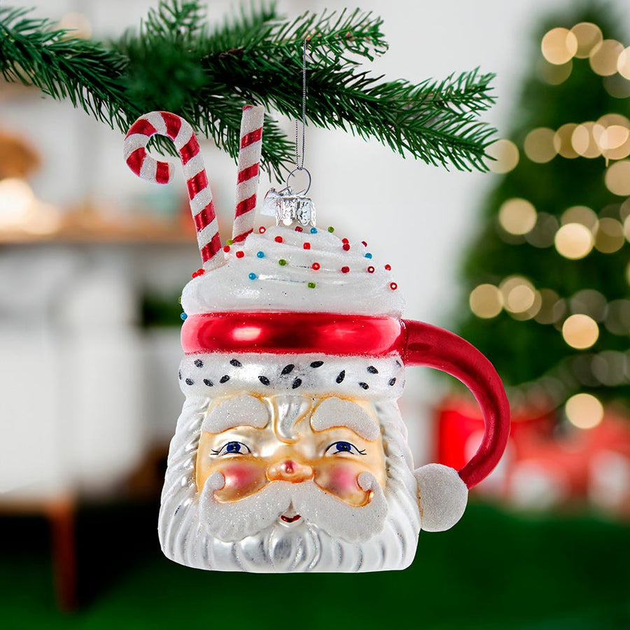 Noble Gems™ Santa Cocoa Mug Ornament