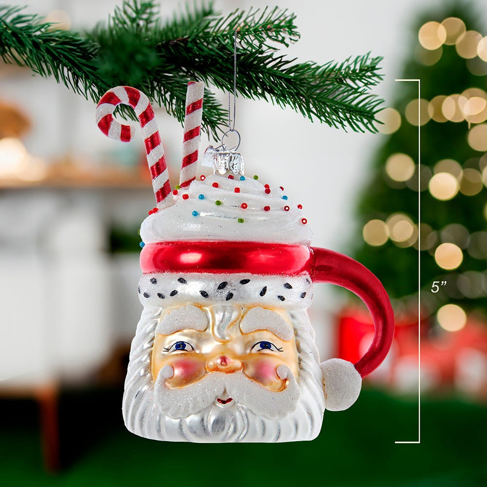 Noble Gems™ Santa Cocoa Mug Ornament