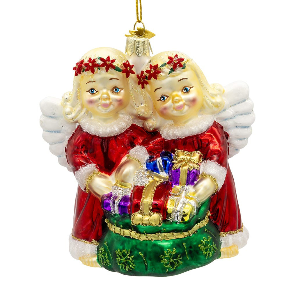 Noble Gems™ Glass Angels With Gifts Ornaments