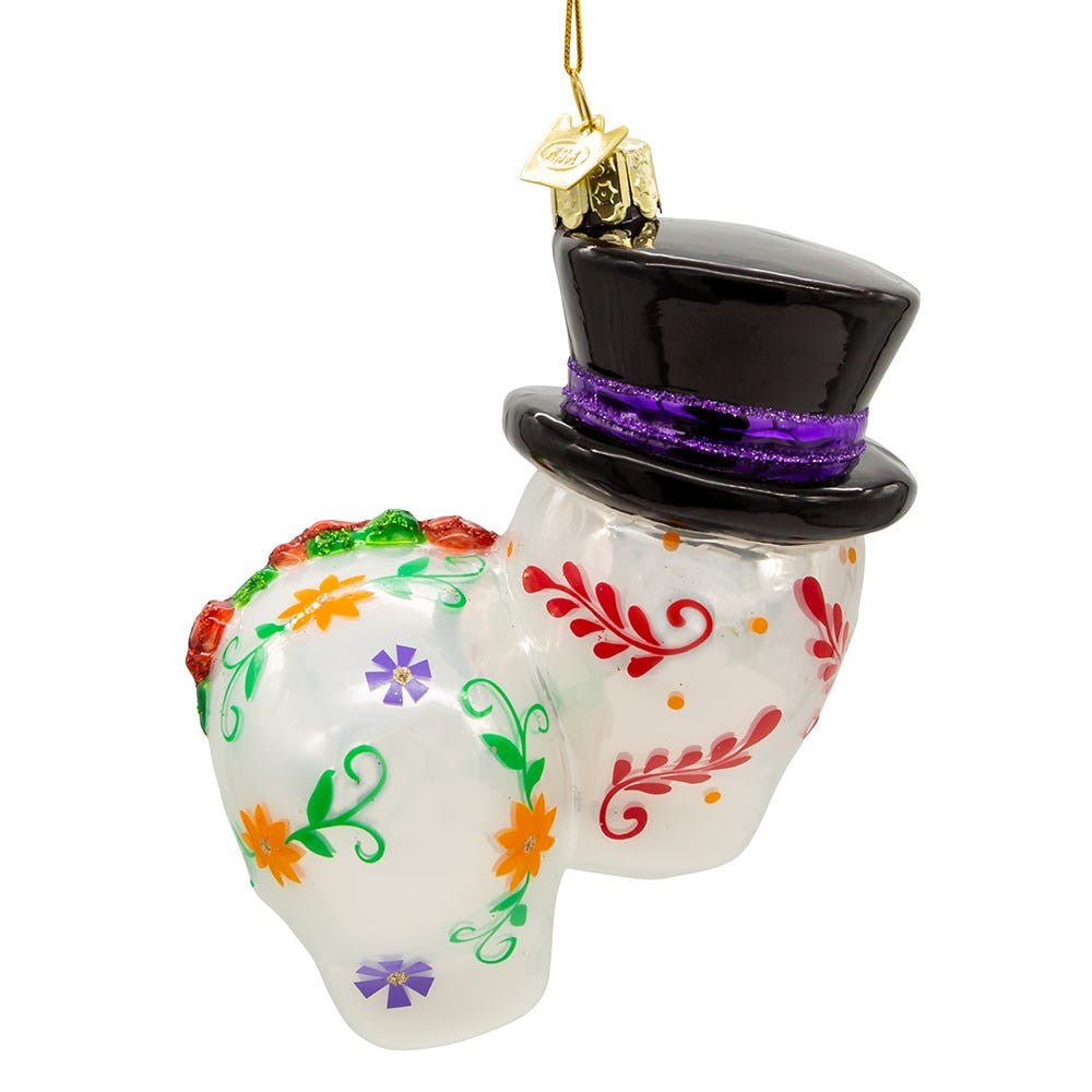 Noble Gems™ Glass Day Of The Dead Couple Ornament