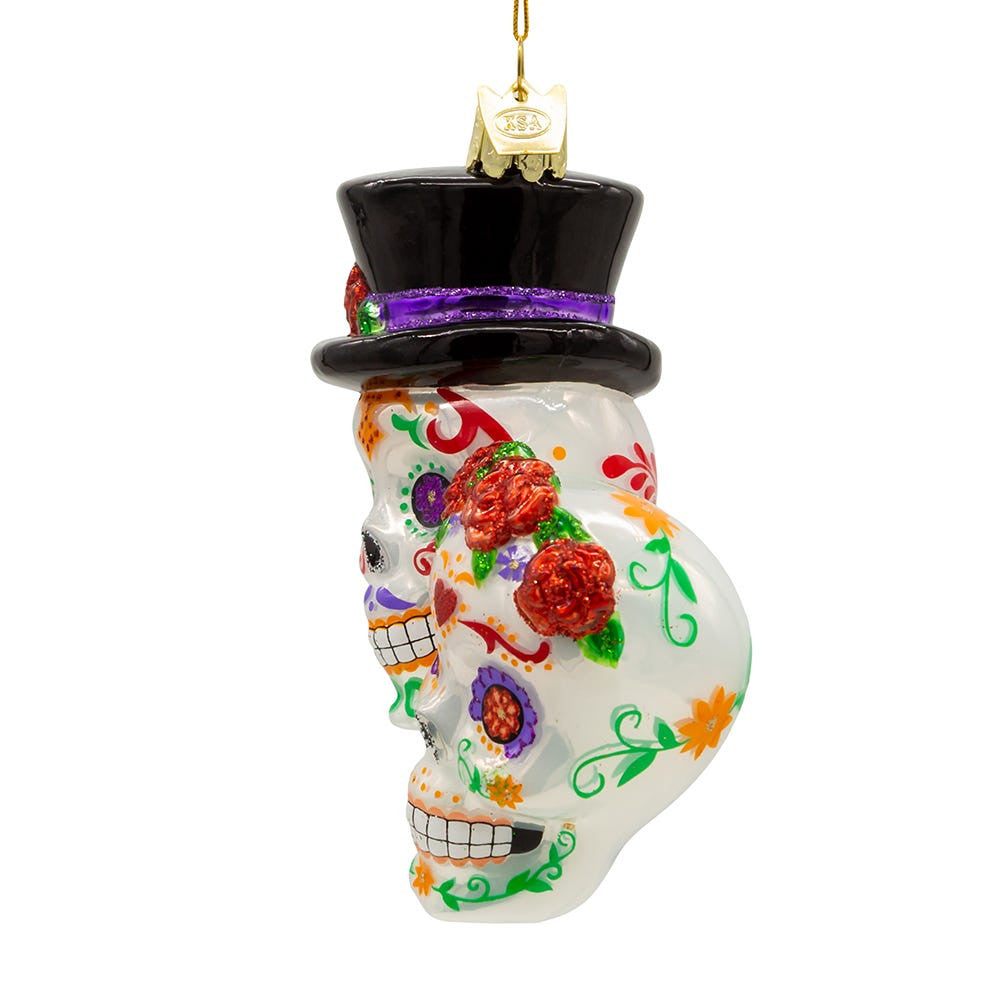 Noble Gems™ Glass Day Of The Dead Couple Ornament