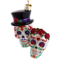 Noble Gems™ Glass Day Of The Dead Couple Ornament