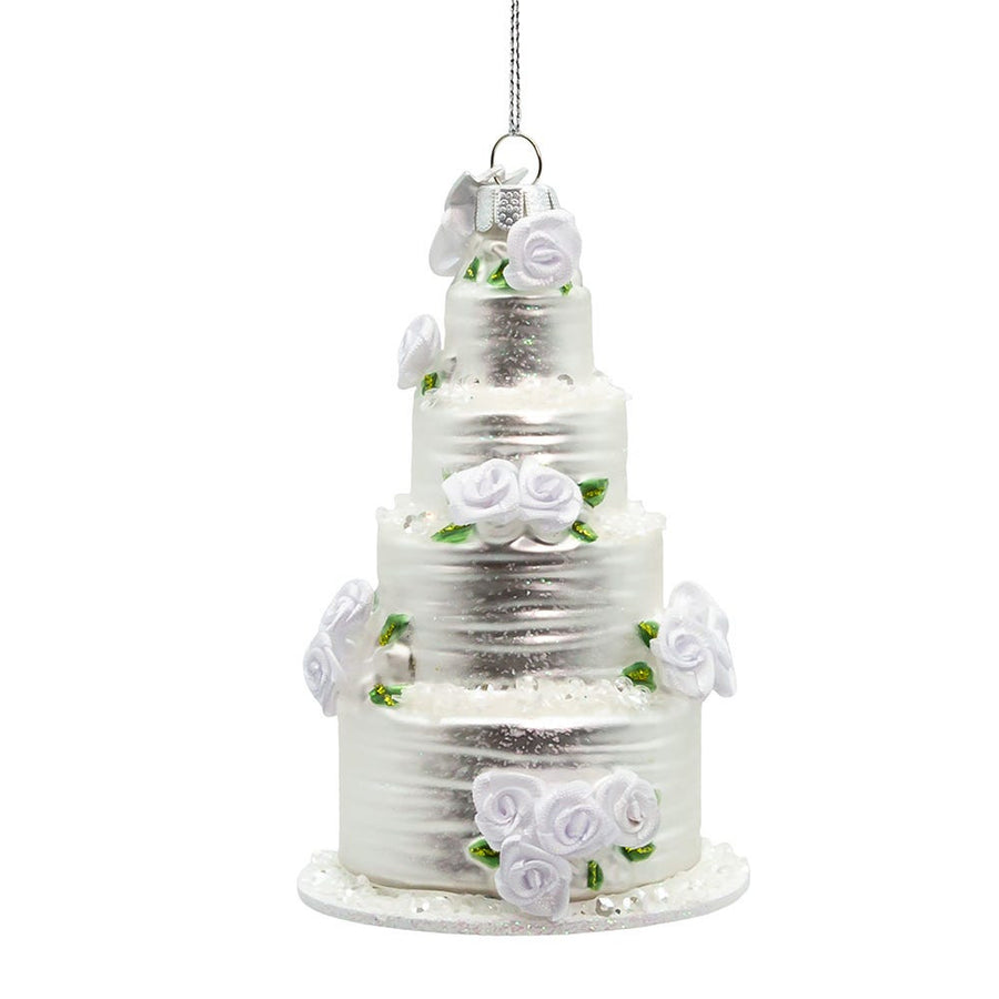 Noble Gems™ Glass Four Tier Wedding Cake Ornament
