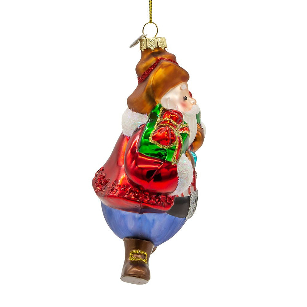 Noble Gems™ Glass Western Santa Ornament