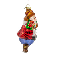 Noble Gems™ Glass Western Santa Ornament