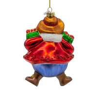 Noble Gems™ Glass Western Santa Ornament