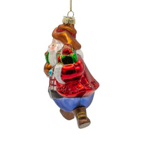 Noble Gems™ Glass Western Santa Ornament