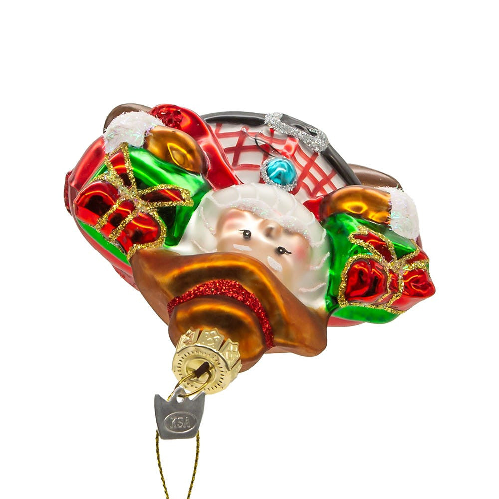 Noble Gems™ Glass Western Santa Ornament