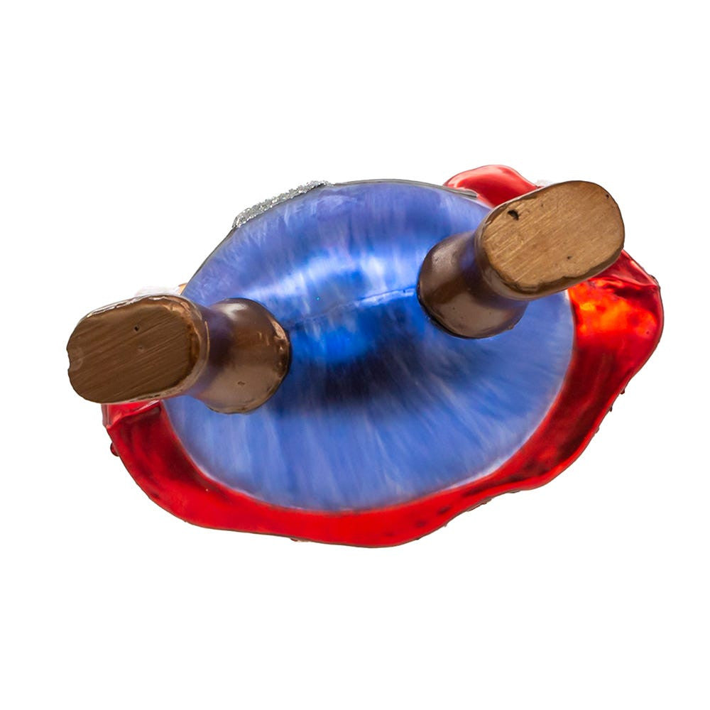 Noble Gems™ Glass Western Santa Ornament