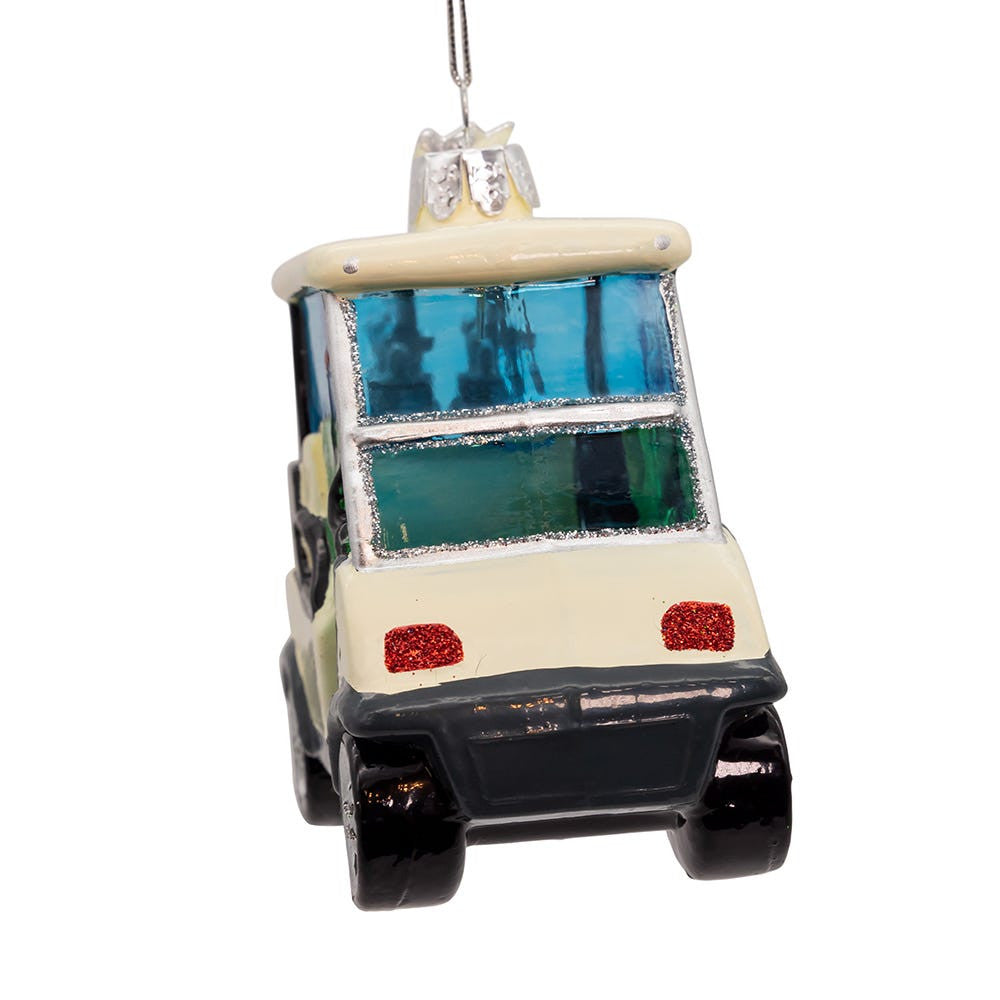 Noble Gems™ Glass Golf Cart Ornament