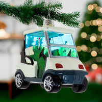 Noble Gems™ Glass Golf Cart Ornament