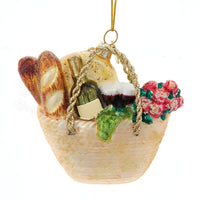 Noble Gems™ Glass Basket With Bread Ornament