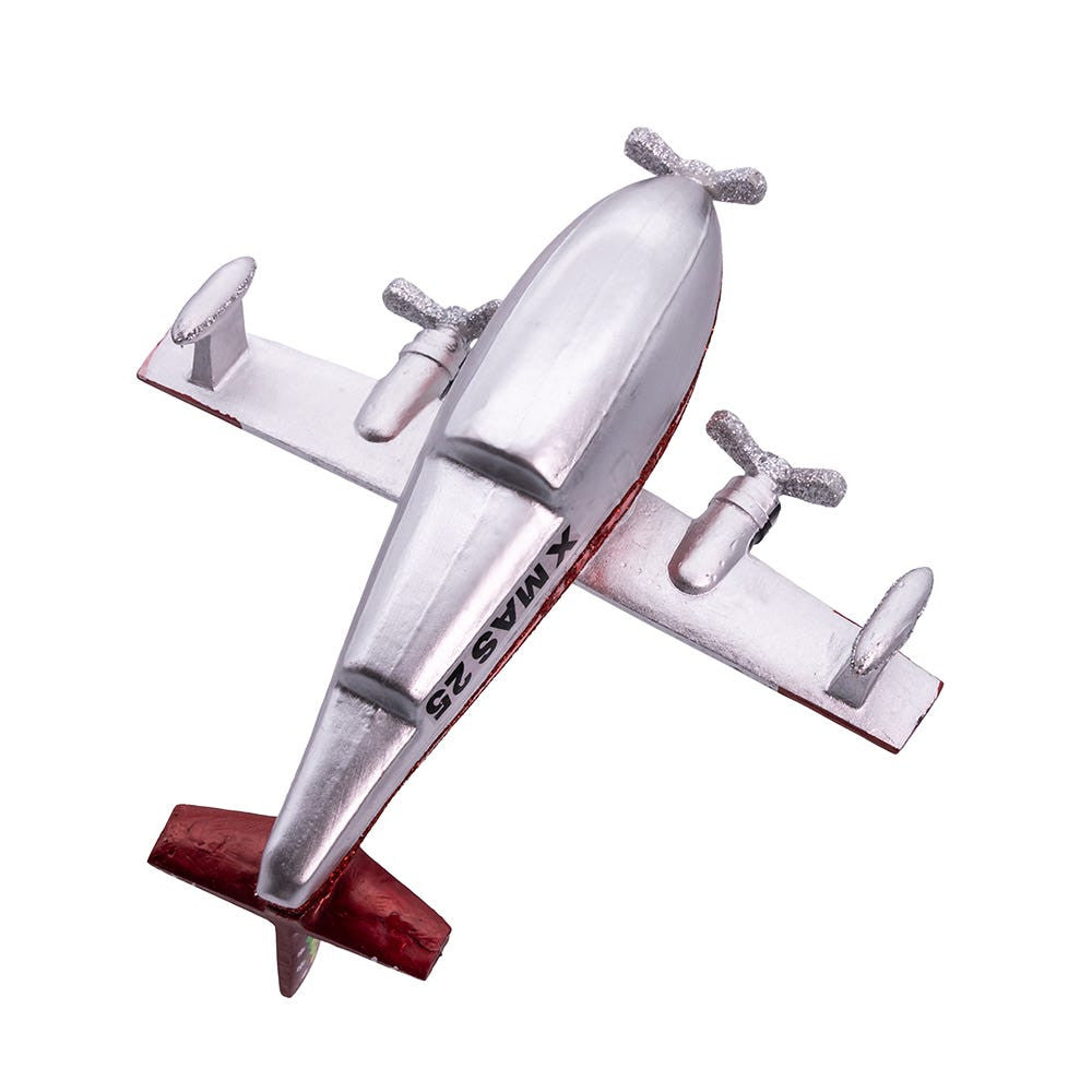 Noble Gems™ Glass Christmas Sea Plane Ornament