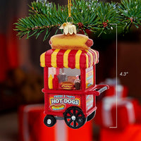 Noble Gems™ Glass Hot Dog Cart Ornament