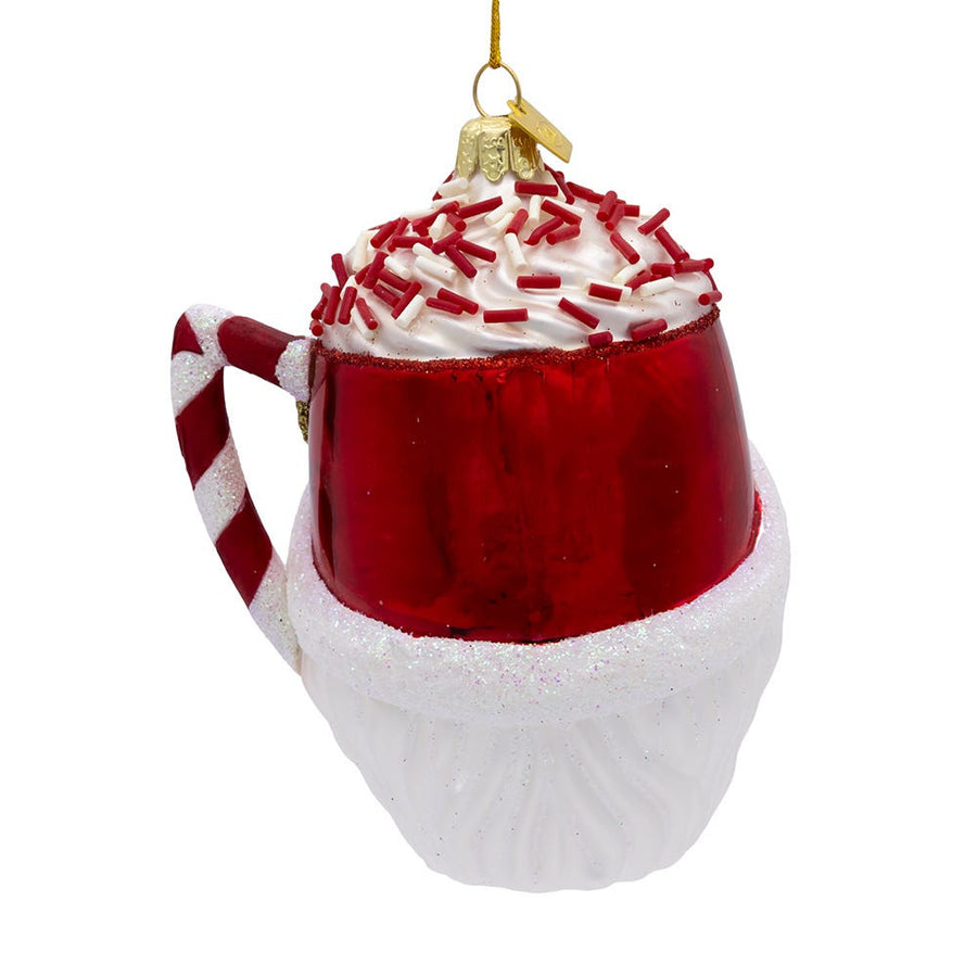 Noble Gems™ Glass Santa Mug Ornament