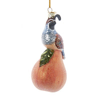 Noble Gems™ Glass Partridge In A Pear Tree Ornament