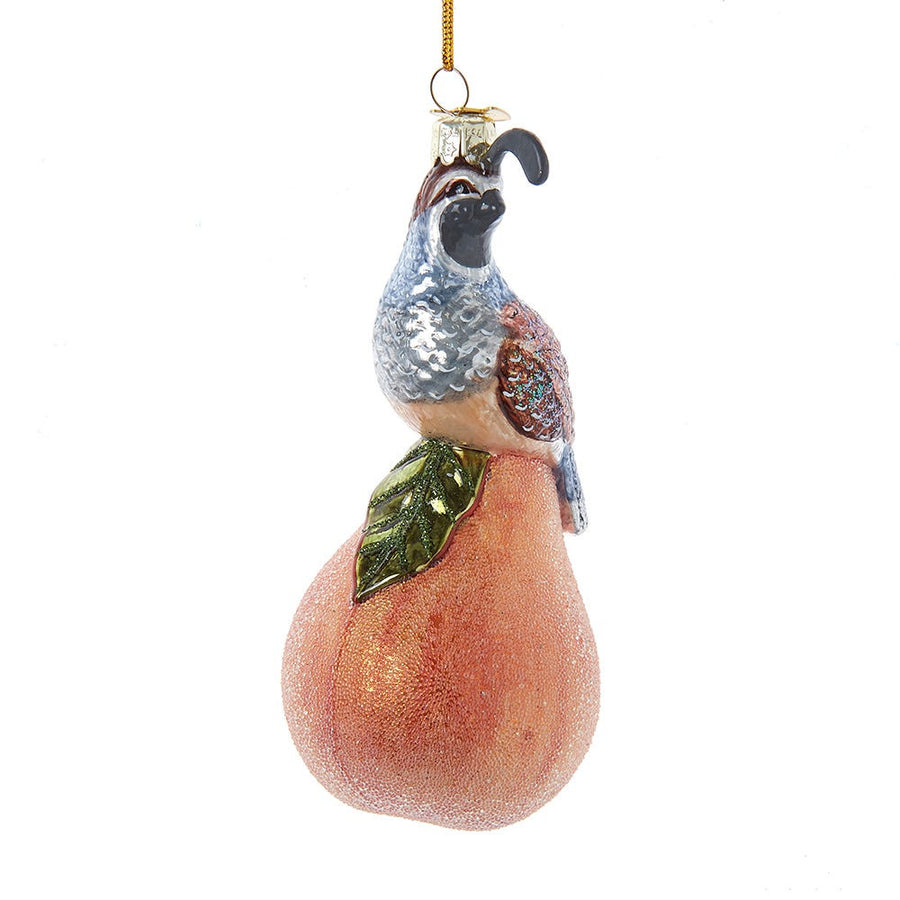 Noble Gems™ Glass Partridge In A Pear Tree Ornament