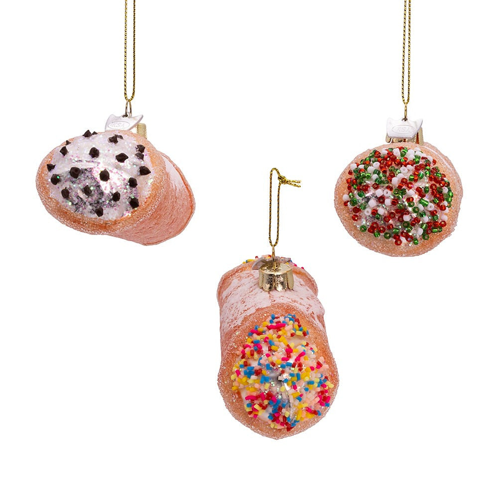 Noble Gems™ Glass Cannoli Ornaments