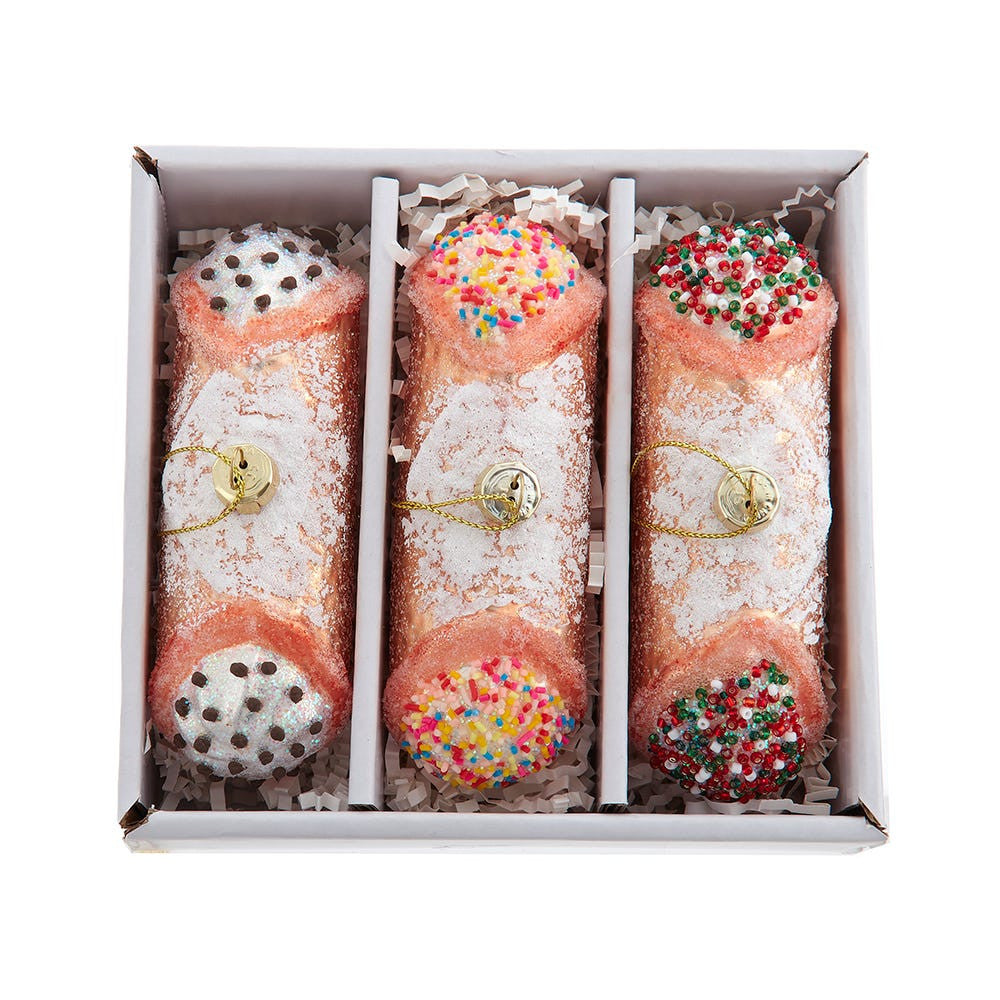 Noble Gems™ Glass Cannoli Ornaments