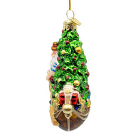Noble Gems™ Glass Venetian Santa Ornament