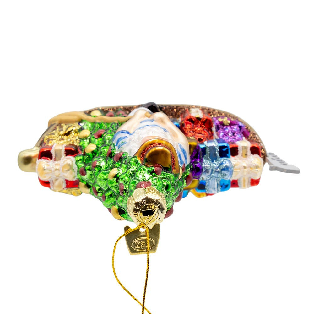 Noble Gems™ Glass Venetian Santa Ornament