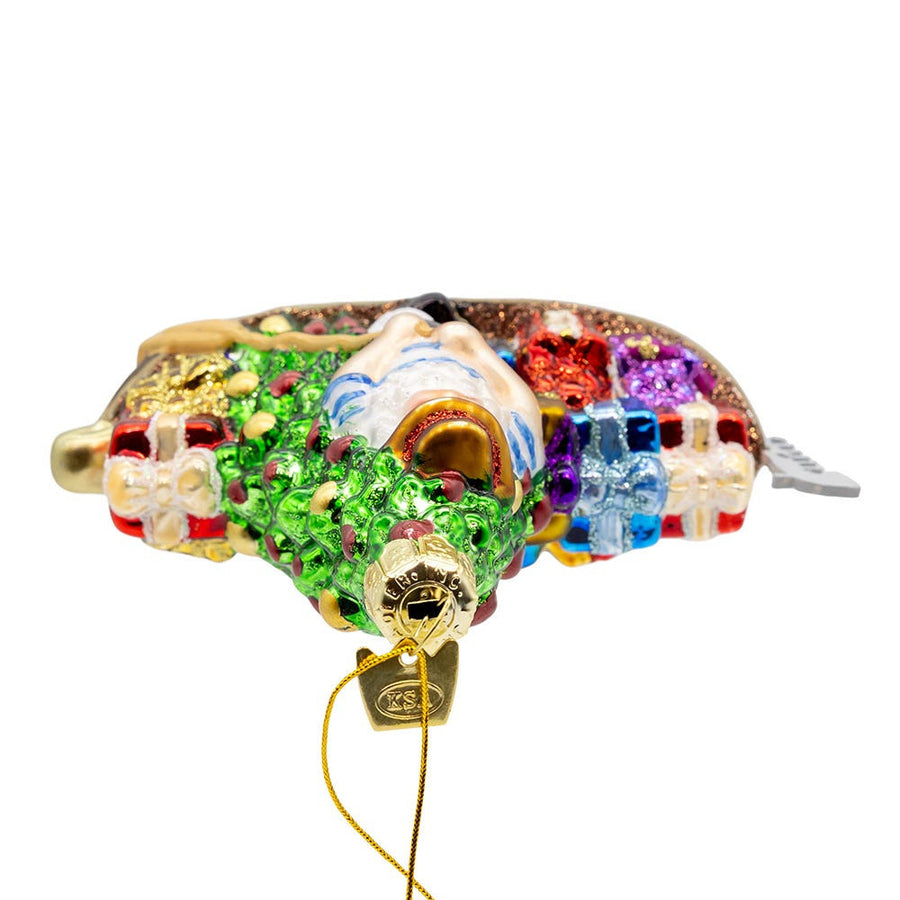 Noble Gems™ Glass Venetian Santa Ornament