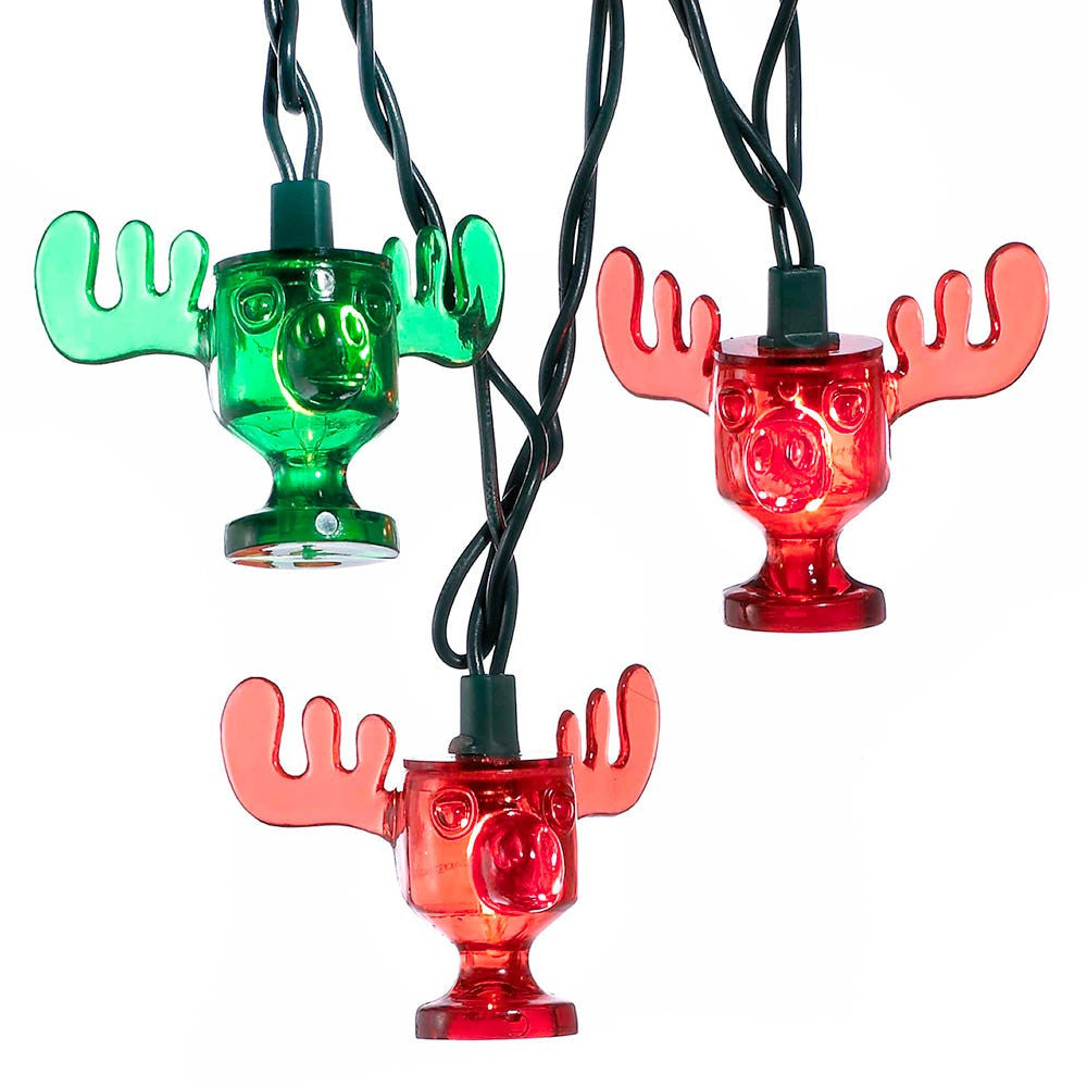 9' 10L National Lampoon's Christmas Vacation™ Red and Green Wally World Moose Mug Light Set