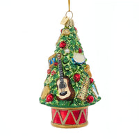Noble Gems™ Glass Christmas Tree With Musical Instruments Ornament