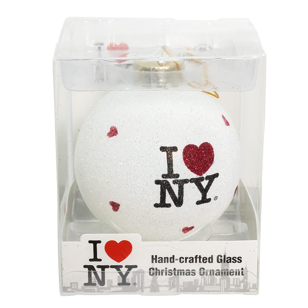 I Love NY® Glass Ball Ornament