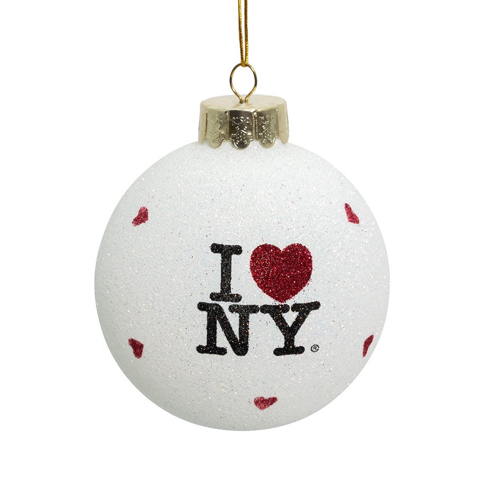 I Love NY® Glass Ball Ornament