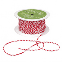 1/16 Inch Christmas Twisted Rope Cord Red/White Ribbon
