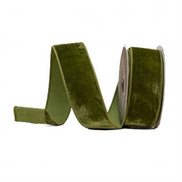 Ribbon Velvet Forest Green